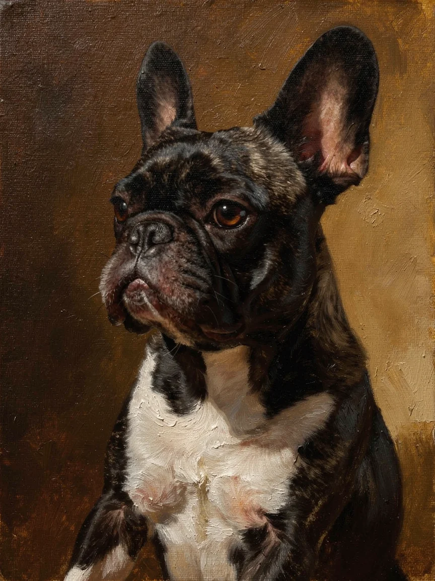 Oil Pastel portrait of a dog